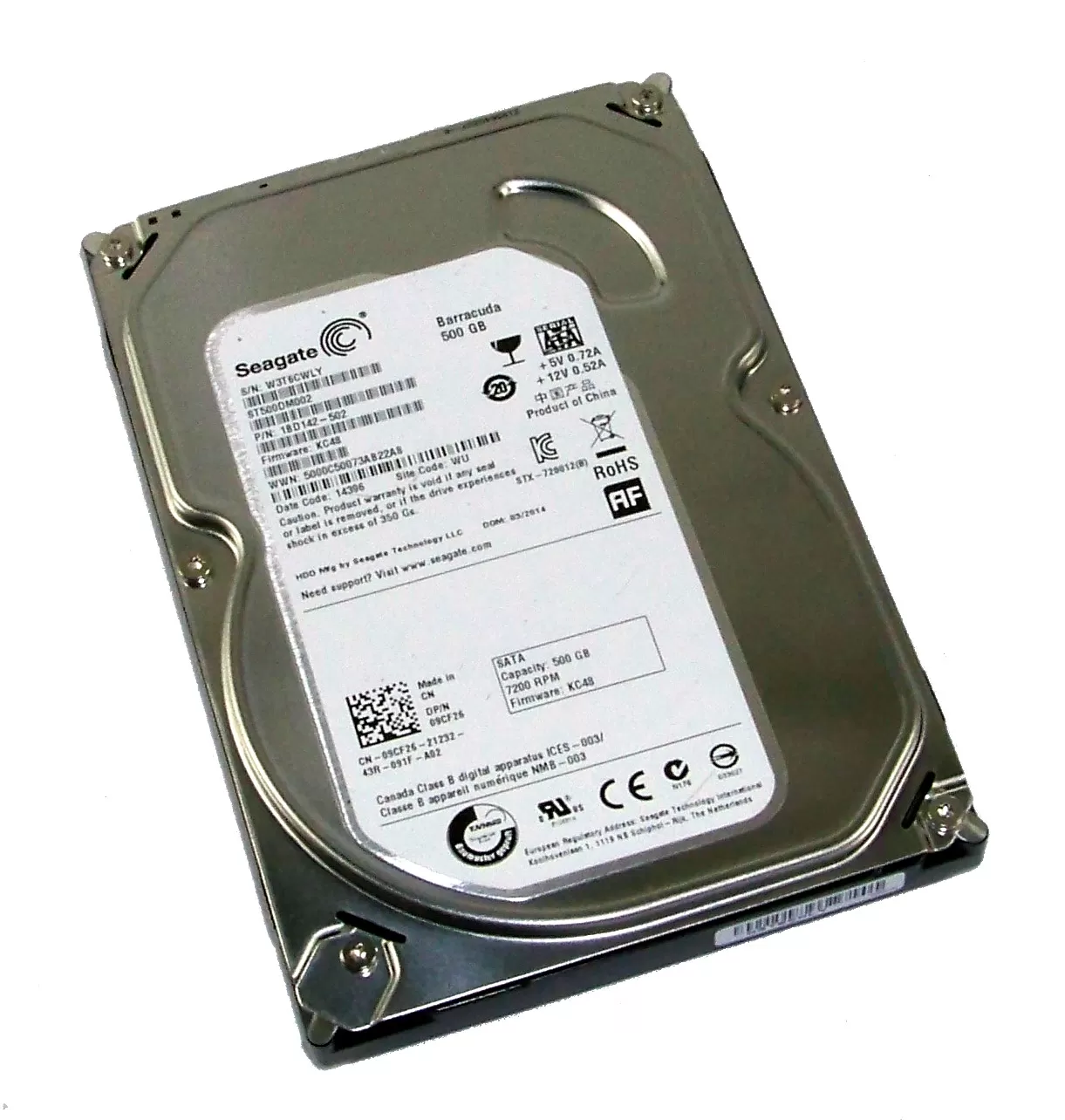 Seagate Barracuda 500GB 7.2K Rpm 6gbps 3.5inch SATA hard disk